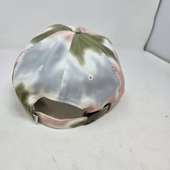 Vans Tie-Dye Adjustable Baseball Cap Logo Patch Pink & Green Unisex Cotton Blend - Picture 3 of 8